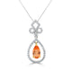 1.39ct Imperial Topaz Pendant with 0.33tct Diamonds set in 14K White Gold