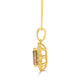 2.12ct Tourmaline Pendant with 0.22tct Diamonds set in 14K Yellow Gold