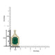 3.21ct   Emerald Pendants with 0.31tct Diamond set in 14K Yellow Gold