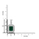 2.88ct   Emerald Pendants with 0.44tct Diamond set in 14K White Gold
