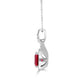 1.06ct Tourmaline Pendant with 0.21tct Diamonds set in 14K White Gold