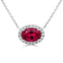 1.54ct Tourmaline Pendant with 0.15tct Diamonds set in 14K White Gold
