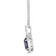 2.06ct Sapphire Pendant with 0.24tct diamonds set in 14K white gold
