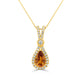 1.07ct Sapphire Pendant with 0.21tct Diamonds set in 14K Yellow Gold