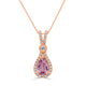 1.2ct Sapphire Pendant with 0.22tct Diamonds set in 14K Rose Gold