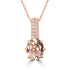 2.12ct Morganite Pendants with 0.11tct Diamond set in 14K Rose Gold