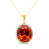 11.12ct Citrine Pendant with 0.35tct Diamonds set in 14K Yellow Gold