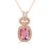 3.7ct Topaz Pendant with 0.34tct Diamonds set in 14K White Gold