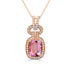 3.7ct Topaz Pendant with 0.34tct Diamonds set in 14K White Gold