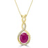 3.55ct  Ruby Pendants with 0.11tct Diamond set in 14K Yellow Gold