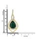 2.28ct   Emerald Pendants with 0.26tct Diamond set in 14K Yellow Gold