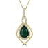 2.28ct   Emerald Pendants with 0.26tct Diamond set in 14K Yellow Gold