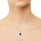 6.39ct Kyanite Pendant with 0.14tct Diamonds set in 14K White Gold