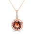 18.8ct Morganite Pendant with 0.73tct Diamonds set in 14K Two Tone Gold