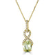 1.29ct Sapphire Pendant with 0.11tct diamonds set in 18K yellow gold