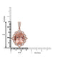 6.44ct  Morganite Pendants with 0.53tct Diamond set in 14K Rose Gold