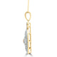 0.10Ct Orange Diamond Pendant With 0.33Tct Diamond Accents Set In 14K Yellow Gold