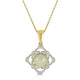 1.21ct Opal Pendant with 0.05tct diamonds set in 14K yellow gold