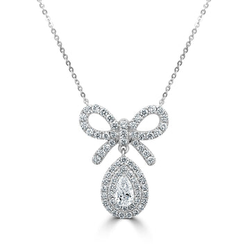 0.32ct Diamond Pendant with 0.71tct Diamonds set in 950 Platinum