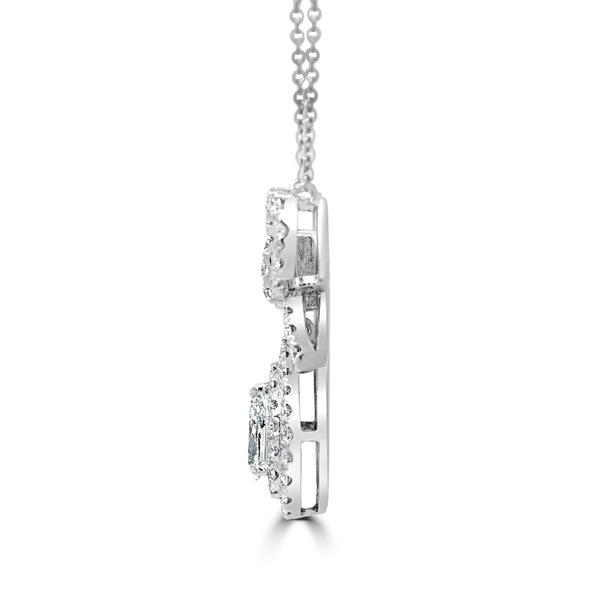 0.32ct Diamond Pendant with 0.71tct Diamonds set in 950 Platinum