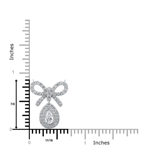 0.32ct Diamond Pendant with 0.71tct Diamonds set in 950 Platinum