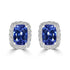 2.08ct Tanzanite Earrings with 0.39tct Diamond set in 14K White Gold