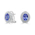 2.43 Tanzanite Earrings with 0.86tct Diamond set in 14K White Gold