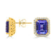 6.86tct Tanzanite Earring with 0.52tct Diamonds set in 14K Yellow Gold