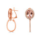 12.1tct Morganite Earring with 1.57tct Diamonds set in 14K Rose Gold