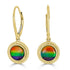 2.99tct Ammolite Earrings set in 14K yellow gold