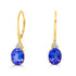 6.4tct Tanzanite Earring with 0.18tct Diamonds set in 14K Yellow Gold