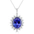 4.81ct Tanzanite Pendant with 0.78tct Diamonds set in 14K White Gold