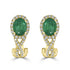 2.68tct Emerald Earring with 0.58tct Diamonds set in 14K Yellow Gold