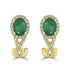 2.68tct Emerald Earring with 0.58tct Diamonds set in 14K Yellow Gold