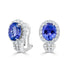 6.83 Tanzanite Earrings with 1.69tct Diamond set in 14K White Gold