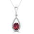2.07Ct Tourmaline Pendant With 0.23Tct Diamonds Set In 14K White Gold