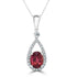 2.07Ct Tourmaline Pendant With 0.23Tct Diamonds Set In 14K White Gold