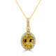 2.6ct Tourmaline Pendant with 0.23tct Diamonds set in 14K White Gold
