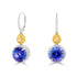 13.33 Tanzanite Earrings with 1.32tct Diamond set in 14KW & 22K -