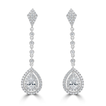 0.61tct Diamond Earring with 0.56tct Diamonds set in 950 Platinum