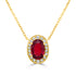 1.64ct Ruby Necklace with 0.17tct Diamonds set in 14K Yellow Gold