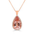 20.79ct Morganite Pendant with 0.65tct Diamonds set in 14K Rose Gold