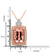 16.96ct Morganite Pendant with 1.12tct Diamonds set in 14K Two Tone Gold