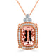 16.96ct Morganite Pendant with 1.12tct Diamonds set in 14K Two Tone Gold