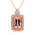 16.96ct Morganite Pendant with 1.12tct Diamonds set in 14K Two Tone Gold