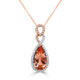 9.3ct Morganite Pendant with 1.54tct Diamonds set in 14K Two Tone Gold