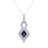 2.27ct Tanzanite Pendant with 0.38tct Diamonds set in 14K White Gold