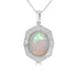 13.86ct Opal Pendant with 1.23tct Diamonds set in 14K White Gold