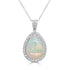 8.37ct Opal Pendant with 0.74tct Diamonds set in 14K White Gold