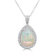 8.37ct Opal Pendant with 0.74tct Diamonds set in 14K White Gold